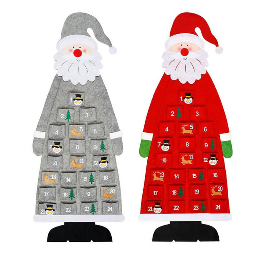 Santa Claus Felt Advent Calendar Christmas Countdown