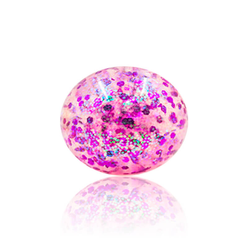 Sequins Glitter Sensory Stress Ball Squishy Toy 6cm Diameter 2