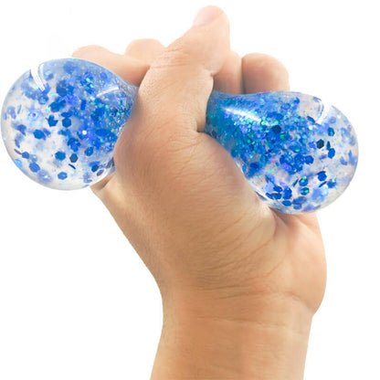Sequins Glitter Sensory Stress Ball Squishy Toy 6cm Diameter 8