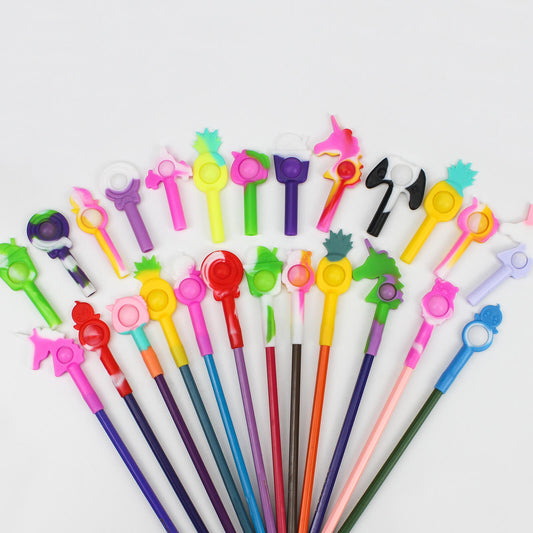 Silicone Bubble Pencil Cap Sensory Fidget Toy 1 Piece
