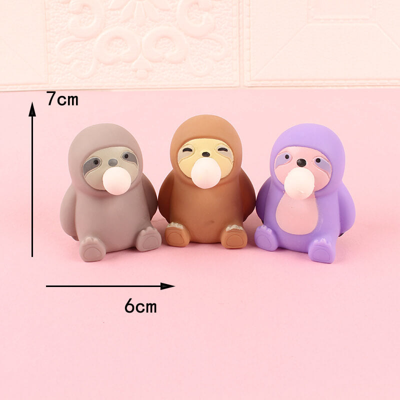 Squishy Toy Sloth Spit Bubble Squeeze Sensory Toy 5