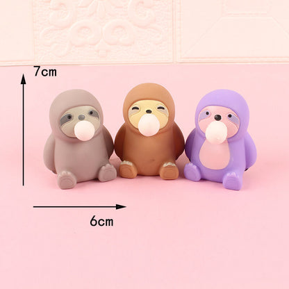 Squishy Toy Sloth Spit Bubble Squeeze Sensory Toy 5
