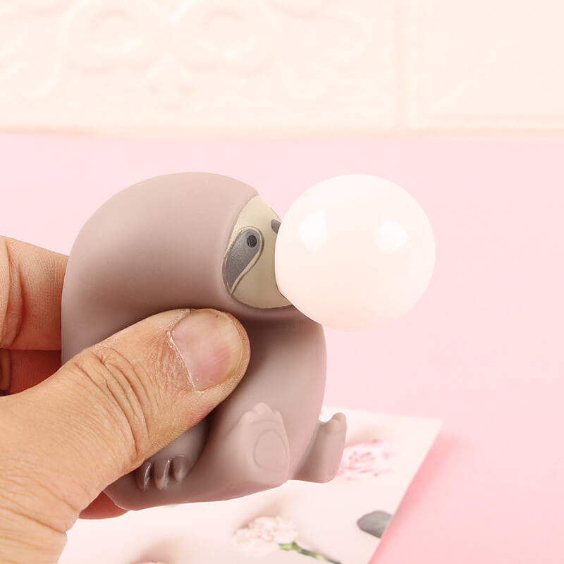Squishy Toy Sloth Spit Bubble Squeeze Sensory Toy 6