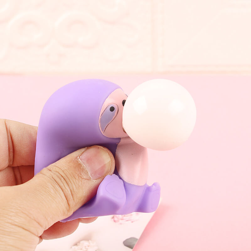 Squishy Toy Sloth Spit Bubble Squeeze Sensory Toy 8