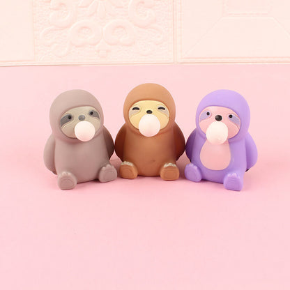 Squishy Toy Sloth Spit Bubble Squeeze Sensory Toy 9