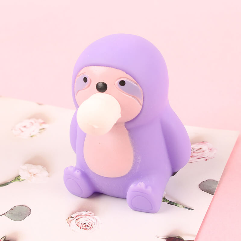 Squishy Toy Sloth Spit Bubble Squeeze Sensory Toy 10