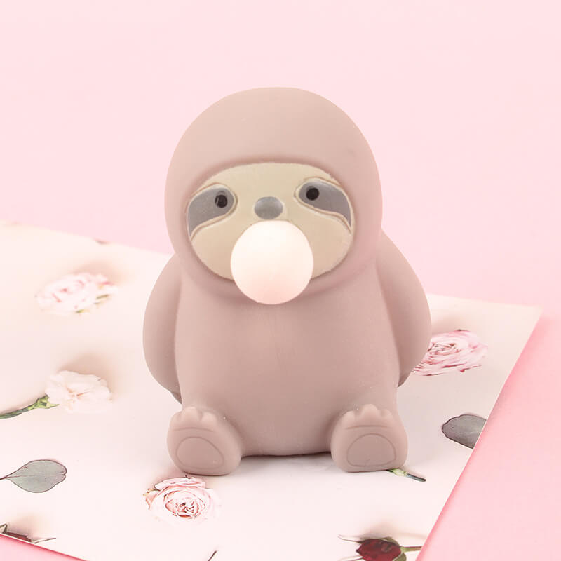 Squishy Toy Sloth Spit Bubble Squeeze Sensory Toy 3