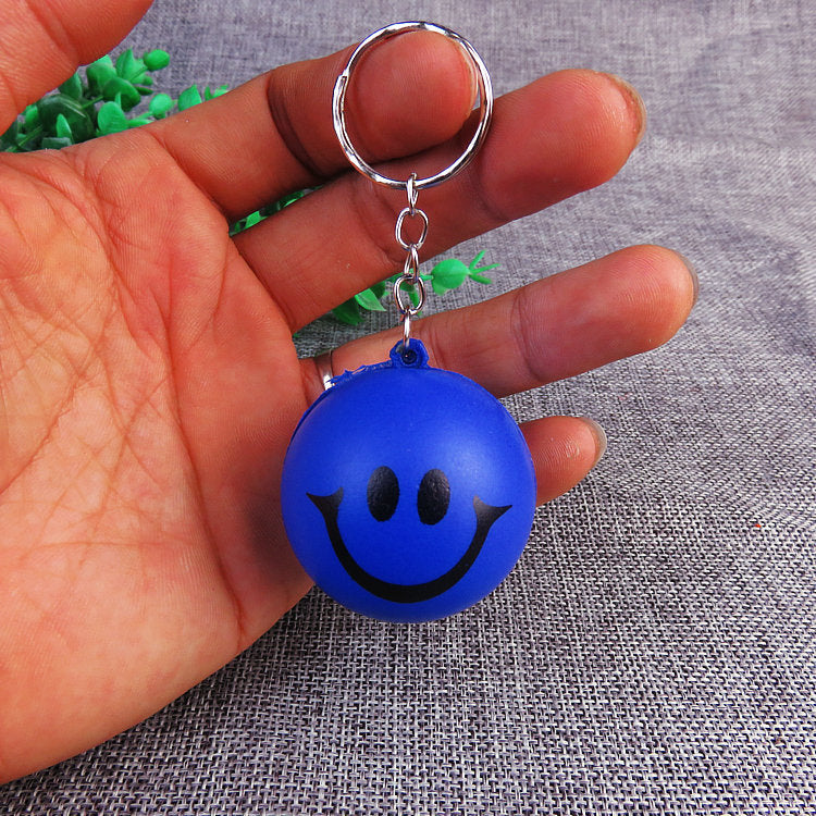 Silicone Smile Stress Ball Keychain Fidget Toy for Kids and Adults 4