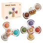 Silicone Pop It Fidget Toy Space Travel Suction Cup 3 Pack