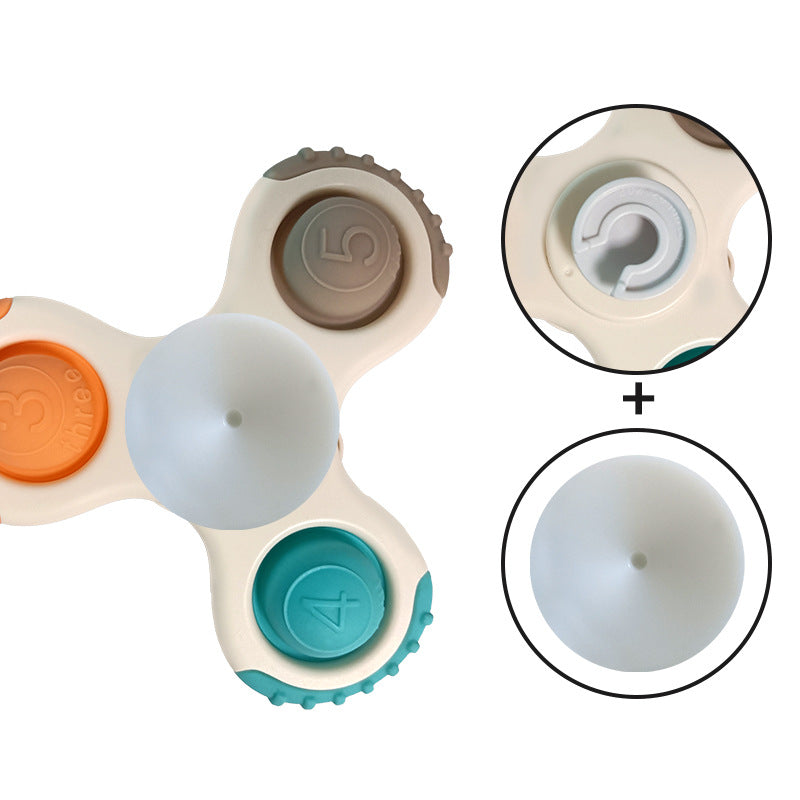 Silicone Pop It Fidget Toy Space Travel Suction Cup 3 Pack 4