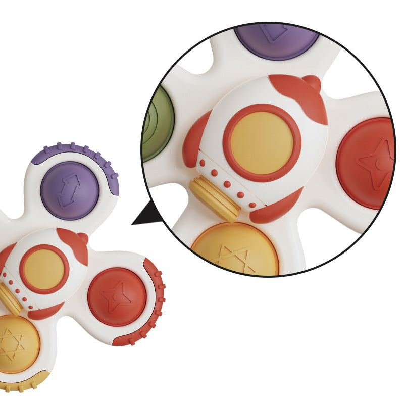 Silicone Pop It Fidget Toy Space Travel Suction Cup 3 Pack 5