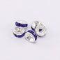 50pcs 10mm Rhinestone Spacer Beads Flat DIY Jewelry Making 6