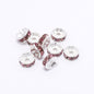 50pcs 10mm Rhinestone Spacer Beads Flat DIY Jewelry Making 10