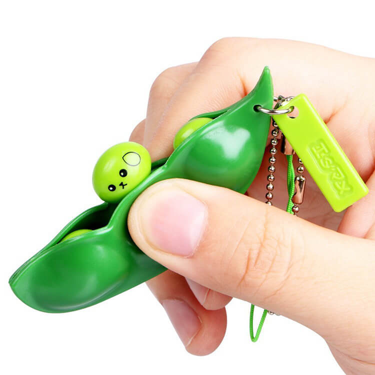 Silicone Squeeze Bean Fidget Toy Keychain Sensory Toy 2