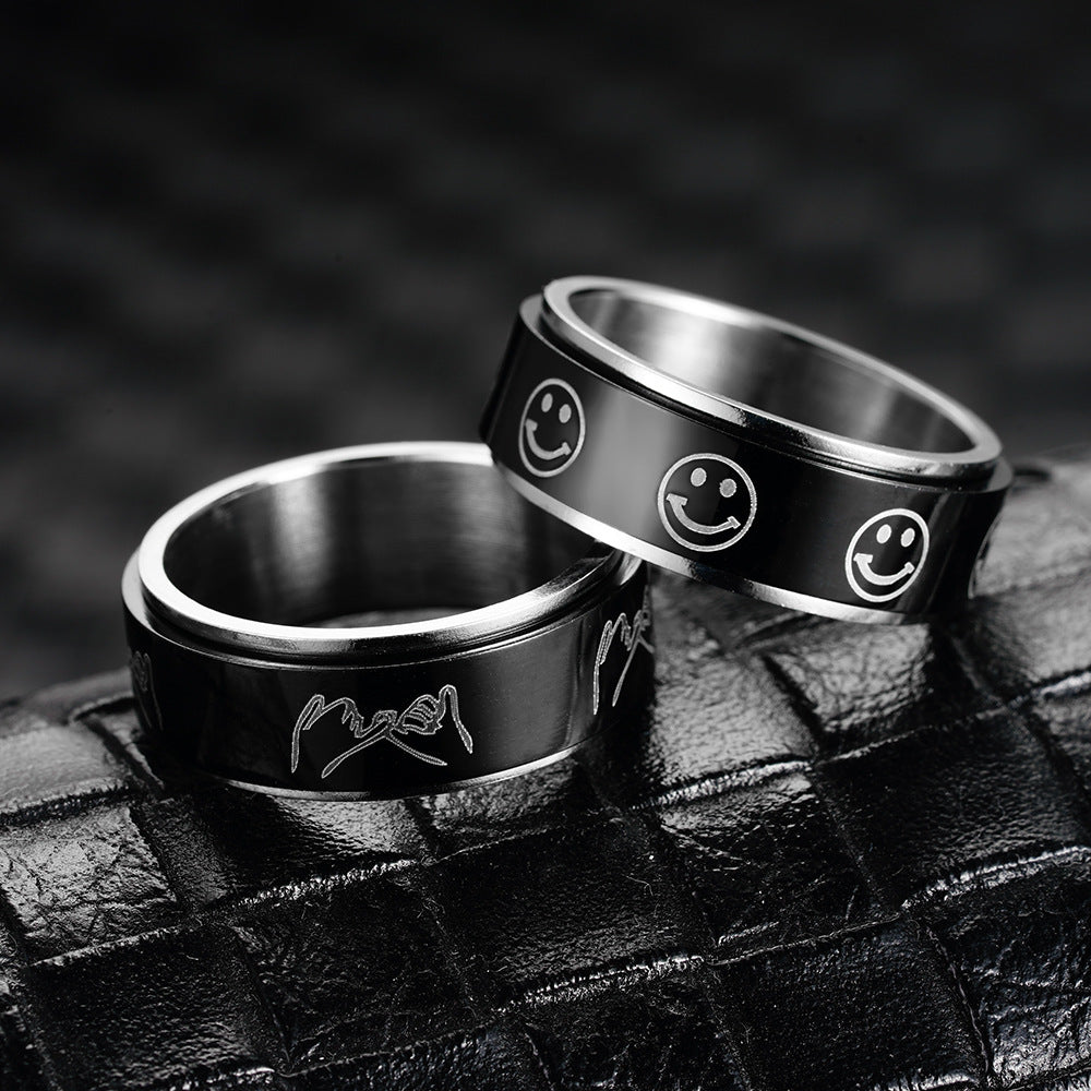 Metal Fidget Ring Cross Design Spinner for Men US Size 6-13 3