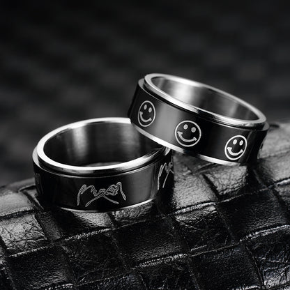 Metal Fidget Ring Cross Design Spinner for Men US Size 6-13 3