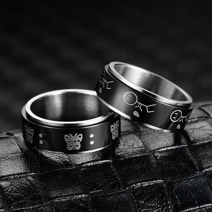 Metal Fidget Ring Cross Design Spinner for Men US Size 6-13 4