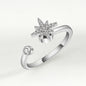 Adjustable Star Fidget Ring Anxiety Relief for Women Spinner Ring