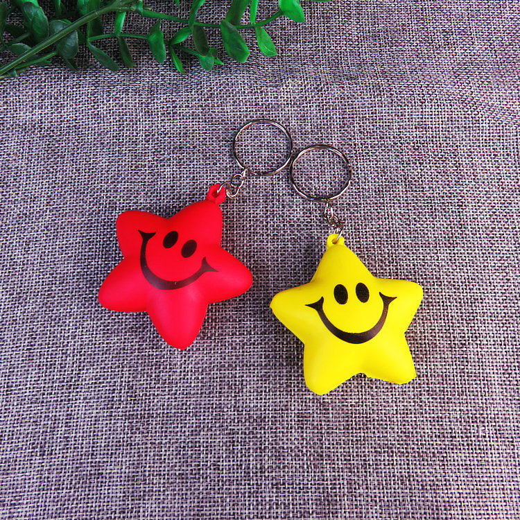 Star Shape Sensory Stress Ball Keychain Squishy Toy