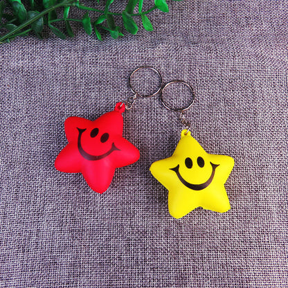 Star Shape Sensory Stress Ball Keychain Squishy Toy