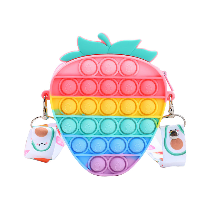 Silicone Pop It Fidget Toy Purse Sensory Bag for Kids and Adults 58