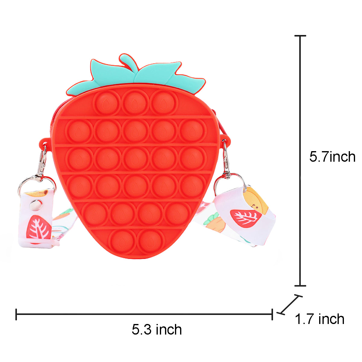 Silicone Pop It Fidget Toy Purse Sensory Bag for Kids and Adults 59