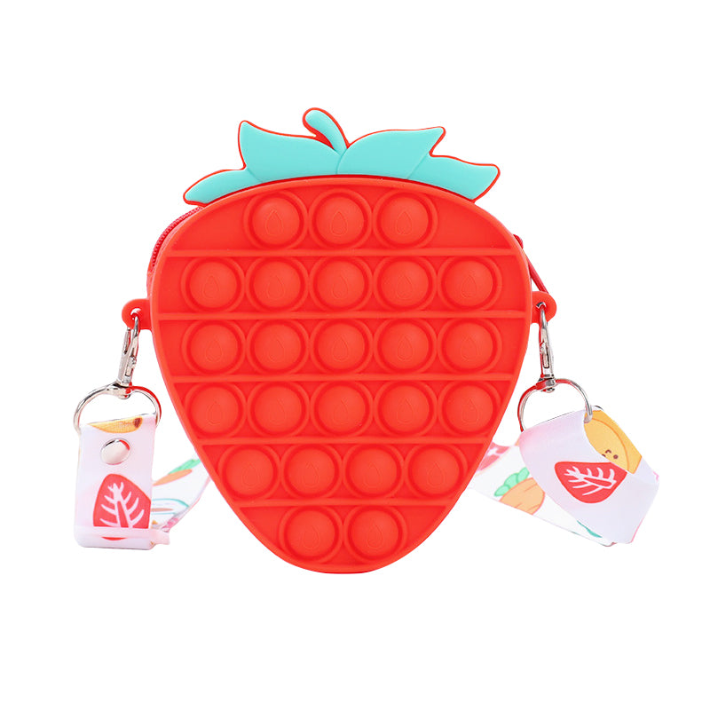 Silicone Pop It Fidget Toy Purse Sensory Bag for Kids and Adults 60
