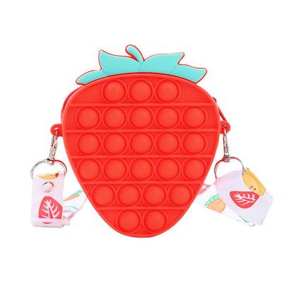 Silicone Pop It Fidget Toy Purse Sensory Bag for Kids and Adults 60