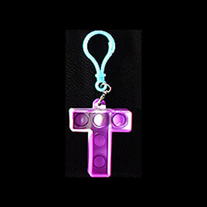 Silicone Pop It Fidget Toy Alphabet Letters A-Z Keychain 28