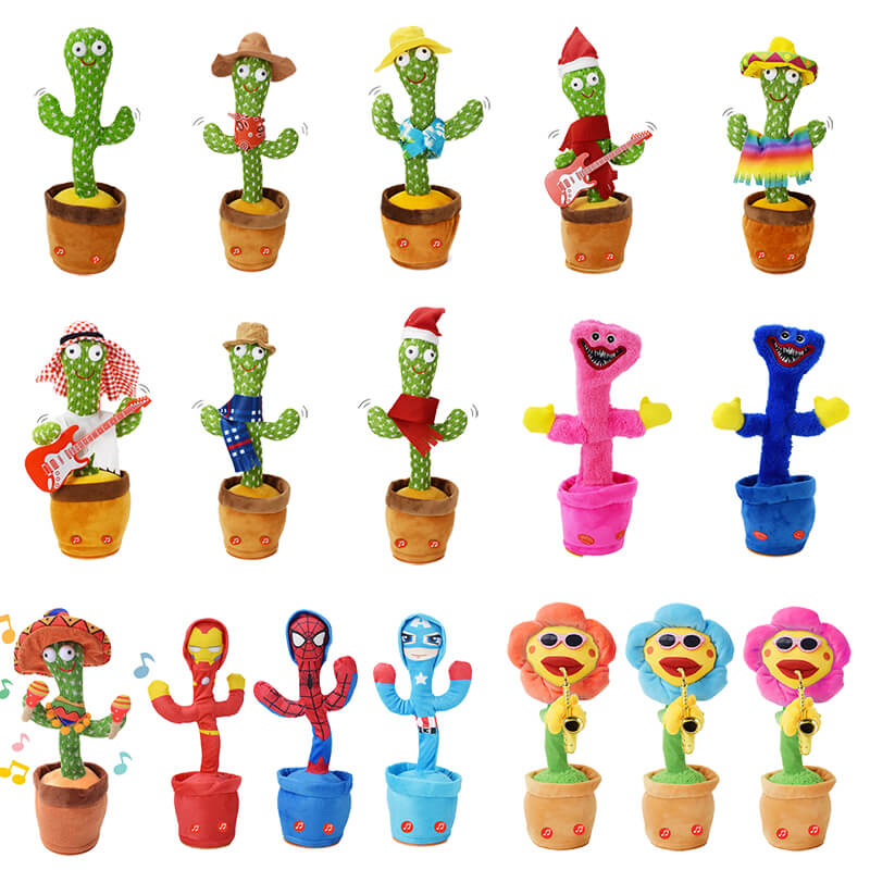 Talking Dancing Cactus Toy Electric Music Novelty Gadget 32x12cm