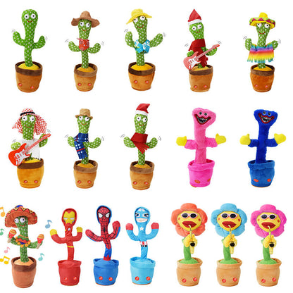 Talking Dancing Cactus Toy Electric Music Novelty Gadget 32x12cm