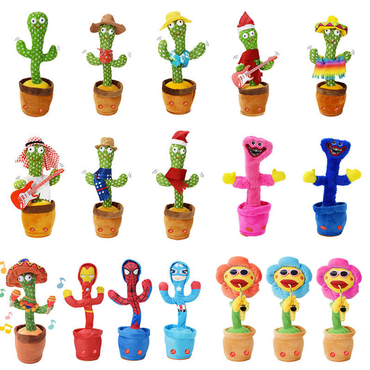 Talking Dancing Cactus Toy Electric Music Novelty Gadget 32x12cm