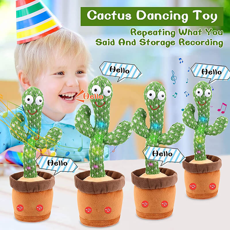 Talking Dancing Cactus Toy Electric Music Novelty Gadget 32x12cm 4
