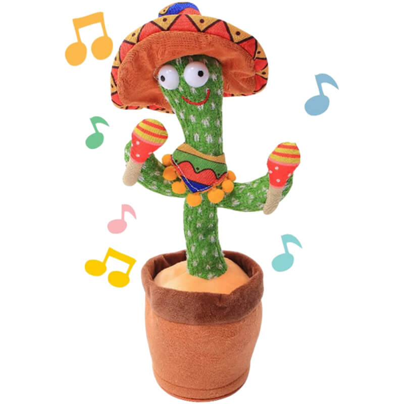 Talking Dancing Cactus Toy Electric Music Novelty Gadget 32x12cm 12