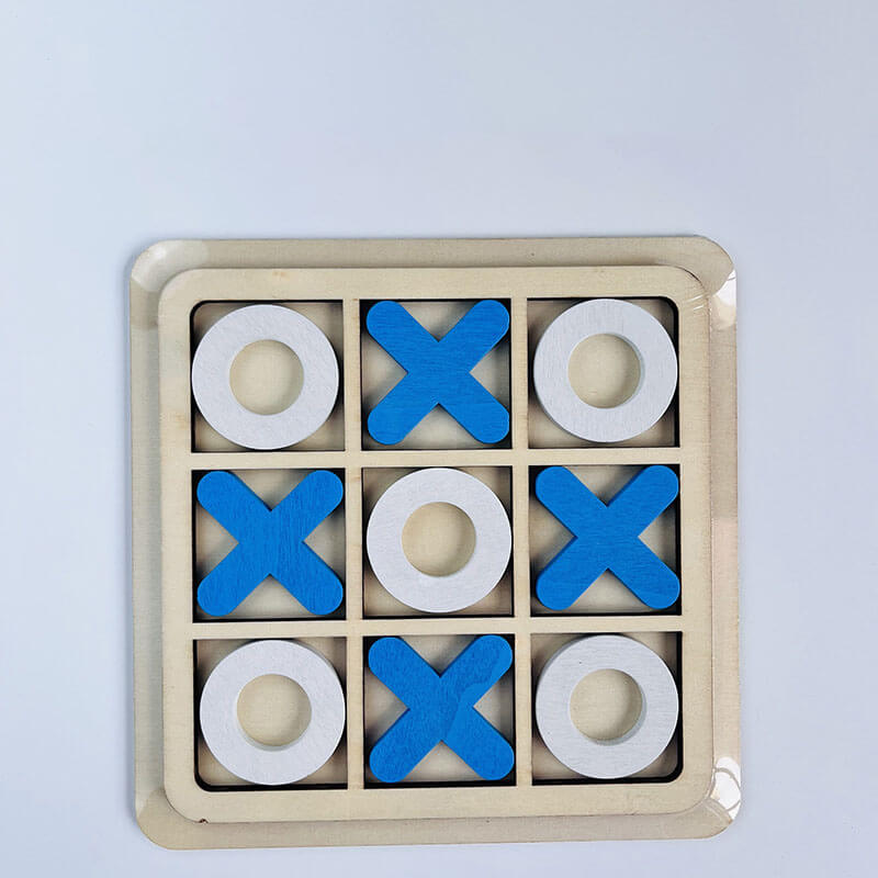 Tic-Tac-Toe Board Game blue white