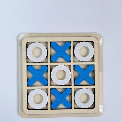 Tic-Tac-Toe Board Game blue white