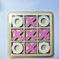 Tic-Tac-Toe Board Game pink white