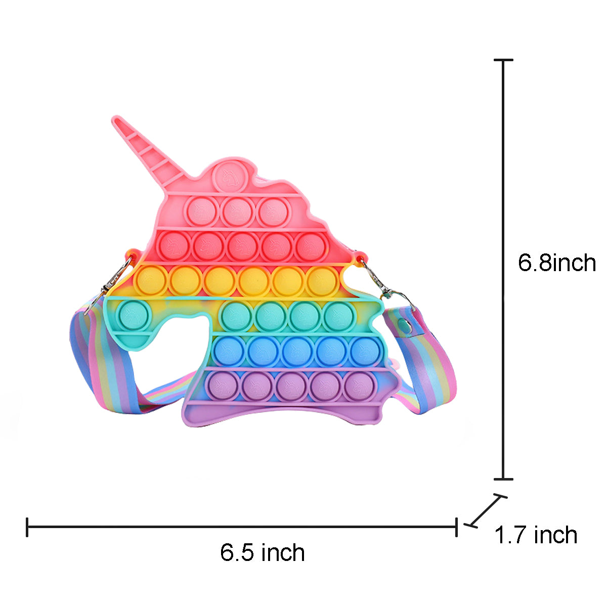 Silicone Pop It Fidget Toy Purse Sensory Bag for Kids and Adults 61