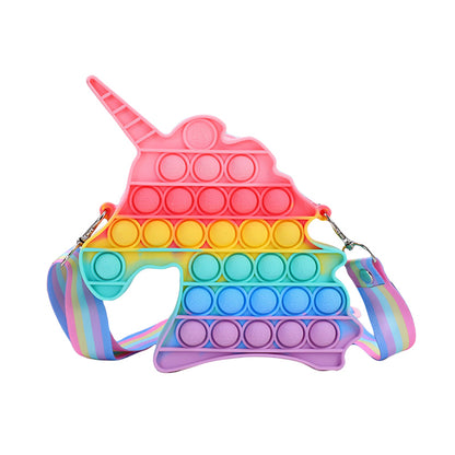 Silicone Pop It Fidget Toy Purse Sensory Bag for Kids and Adults 29