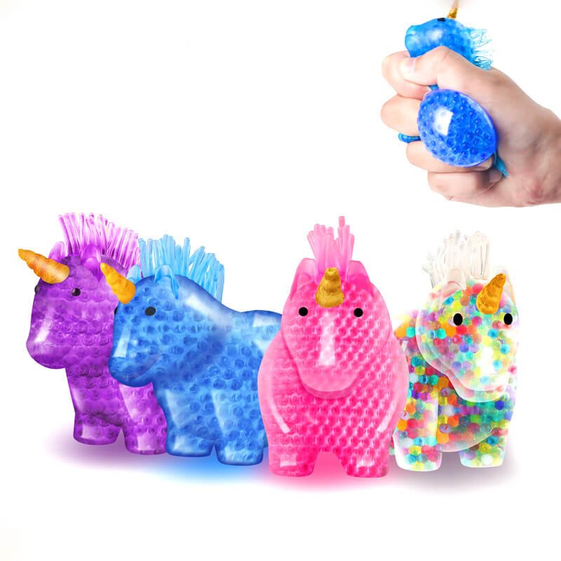 Unicorn Sensory Stress Ball Squeeze Toy with Glitter and Beads 8