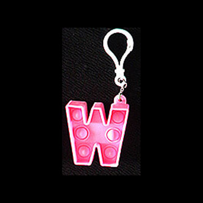 Silicone Pop It Fidget Toy Alphabet Letters A-Z Keychain 31