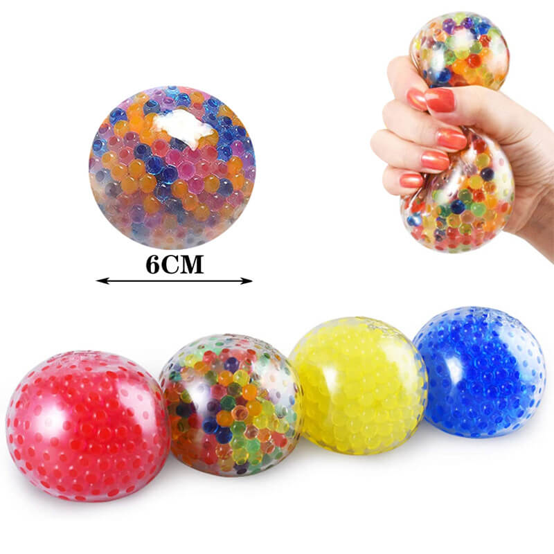 Water Bead Sensory Stress Ball Fidget Toy 6cm Diameter 5