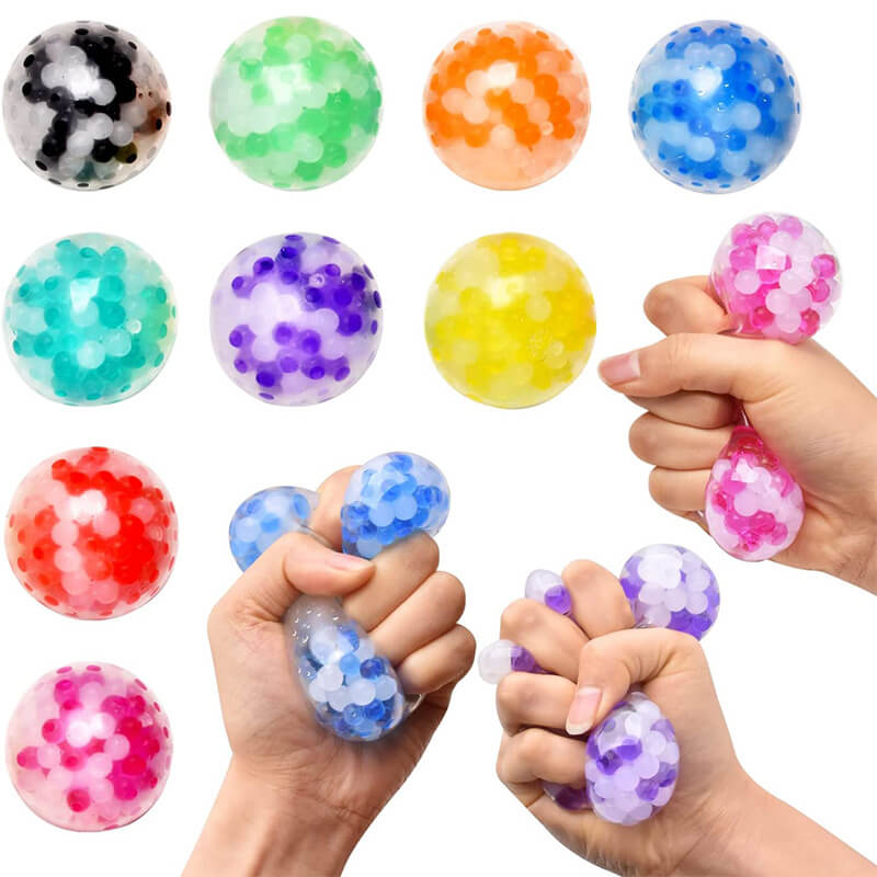 Water Bead Sensory Stress Ball Fidget Toy 6cm Diameter 4
