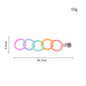 Silicone Teething Toy 5 Ring Pacifier Chain for Baby 7