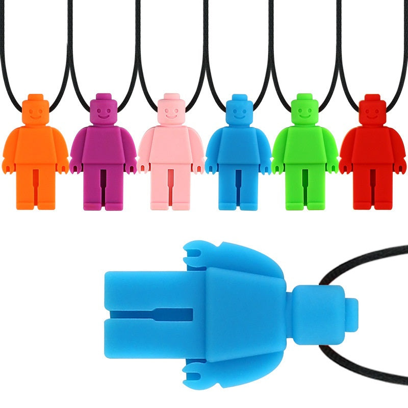 Silicone Sensory Chew Toy Teething Necklace for Babies 21