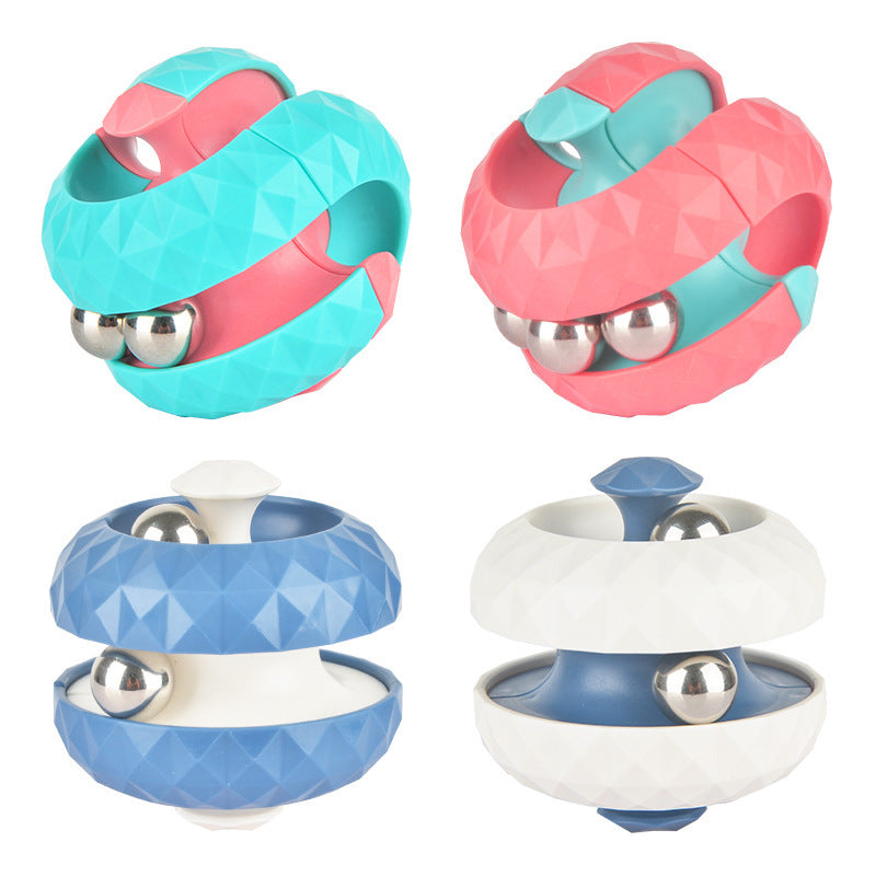 Plastic Bead Track Fidget Spinner Stress Relief Toy