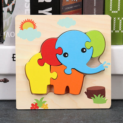 Wooden 3D Puzzle Educational Toy for Kids 4