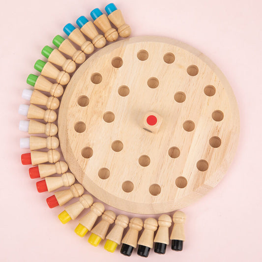 Wooden Memory Chess Educational Toy Early Development for Kids