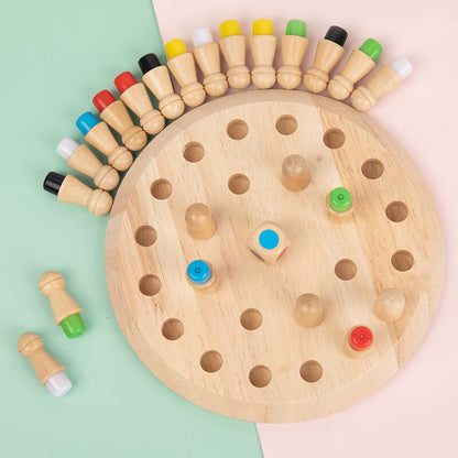Wooden Memory Chess Educational Toy Early Development for Kids 2