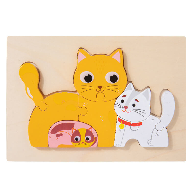Animal Wooden Puzzle Educational Toy for Kids 6